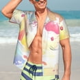 thumbnail image 3 of Lsque Sanrio Pattern Hawaiian Shirt for Men Unisex Summer Beach Casual Short Sleeve Cotton Linen Button Down Shirts-X-Large, 3 of 6