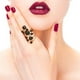 thumbnail image 3 of Anillo de imitación negro Salvador Vintage Elegante para Halloween, 3 of 10