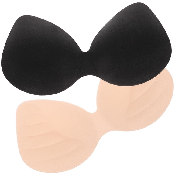 RENACLIPY Bathing Suit Padding Inserts Bra Pads Black 2Pcs Integrated for Women