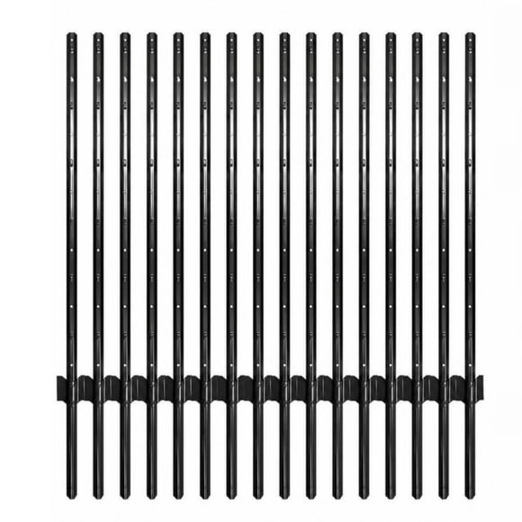 Heavy Duty U-Channel Metal Fence Posts, No Dig Steel Fence Stakes with Anchor Plates for Yard Garden Wire Fencing, Multi-Size Available