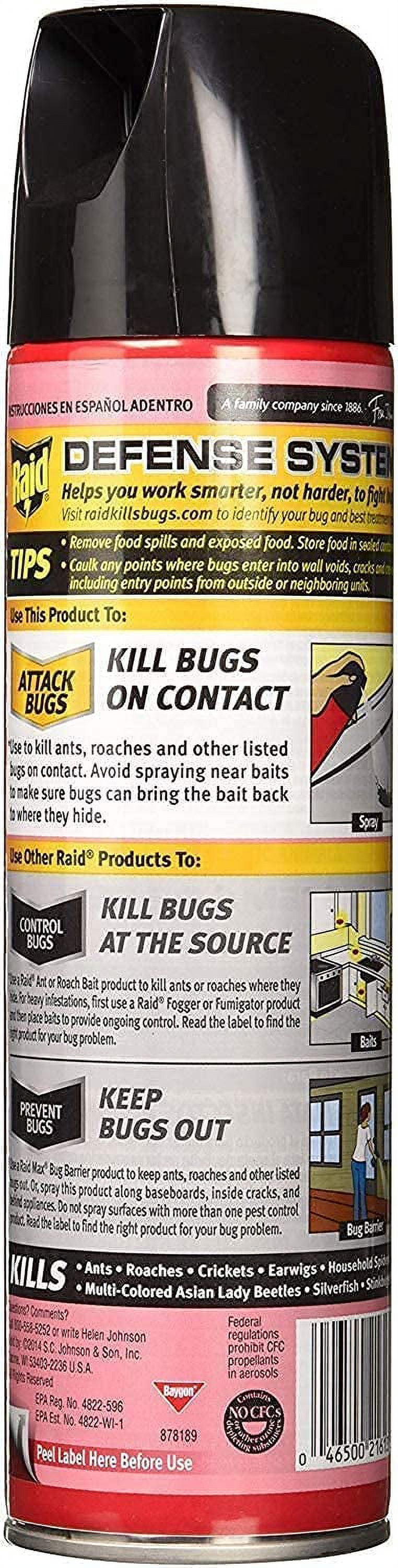 Raid Ant and Roach Killer Spray, Outdoor Fresh Scent, 17.5 Ounce (3 Pack)