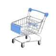 thumbnail image 4 of Mini carrito de compras, carrito de supermercado en miniatura para guardar juguetes para niñas, niños y niñas. Azul claro, 4 of 9