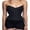 Black, variant on Women Elegant Slim Corset Tube Tops Solid Color Satin Low Cut Strapless Bustier Crop Tops Lingerie