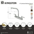thumbnail image 4 of Kingston KB718ALLS Victorian Two-Handle 2-Hole 8" Centerset Kitchen Faucet in Brushed Nickel, 4 of 4
