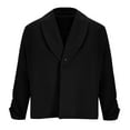 thumbnail image 6 of ShiShine Women's Casual Shawl Lapel Work Blazer Ruched 3/4 Sleeve Open Front Business Office Suit Jackets with Pockets, 6 of 8