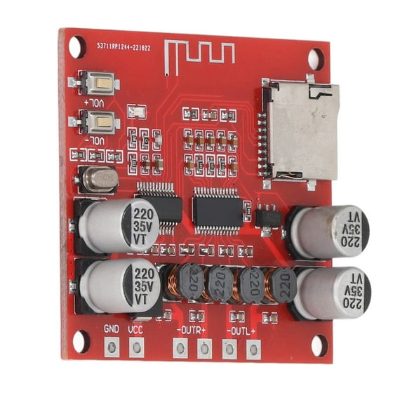 Dual Channel Module, 2x15W Output DC12-24V SMD Process Filtering Effect Double Row Capacitor Power Board For Audio Equipments
