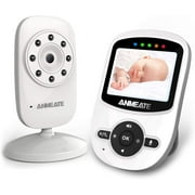 ANMEATE Video Baby Monitor with Digital Camera, ANMEATE Digital 2.4Ghz Wireless Video Monitor with Temperature Monitor, 960ft Transmission Range, 2-Way Talk, Night Vision, High Capacity Battery