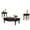 3 Pieces Table Set-Espresso, variant on Vintage Rectangle End Table, Wooden Side Table With Storage Drawer and Gourd-Shaped Legs for Living Room Office Apartment