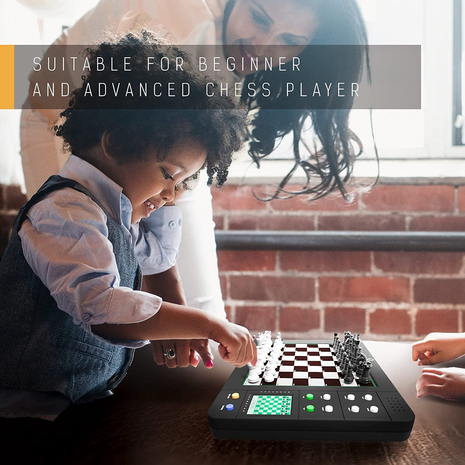  Electronic Grandmaster Chess Game- Play Opponent, or Multi  Level Computer, Plus Talking Coach & Preset Exercises- Perfect for Kids &  Adults- w 8 Bonus Games (Checkers, Chess, 4-in-A-Row) : Toys 