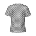 thumbnail image 6 of Vsdgher Gray Plaid Print Men's Dry Fit Mesh Athletic Shirts Moisture Wicking Tennis T-Shirt Tops, 6 of 9