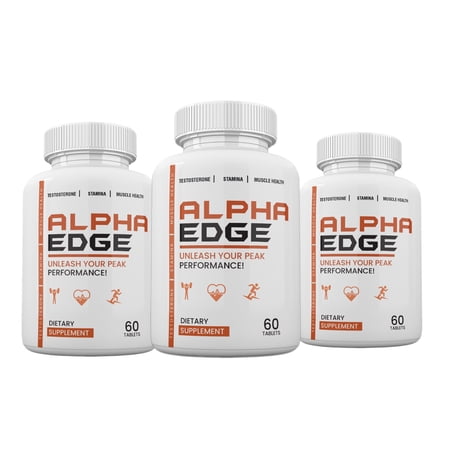 (3 Pack) Zonata Alpha Edge Dietary Supplements for Men, Alpha Edge Naturally Enhance Performance, Endurance, and Energy Levels, Natural Formula to Sustain Energy & Performance Levels - 180 Count