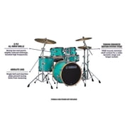 Yamaha Stage Custom Birch 5-Piece Drum Set, 22 Bass Drum, Matte Surf Green, Birch Shells