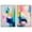 Silver Frame, variant on Colorbell Sunrise Set Canvas Set of 2 Maximalist Art by Art Remedy, Gallery Wrapped, 10 x 15