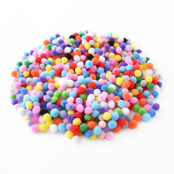 LQQBOX 2000 Pcs 1cm Polypropylene Pompoms for Craft Making, Small Pom Poms Balls Art and Craft DIY Decorations Christmas Decorations (Multicolor)