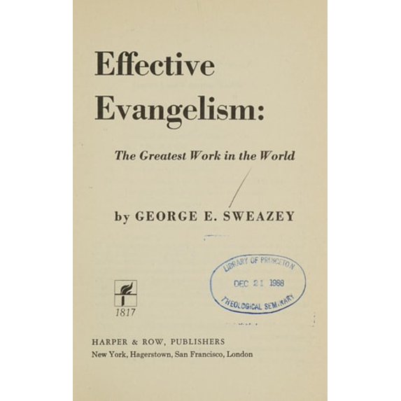 Pre-Owned Effective Evangelism (Mass Market Paperback) 0060677716 9780060677718