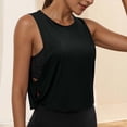 thumbnail image 2 of AherBiu Workout Tops for Women Crop Tank Top Sleeveless Crewneck Stretch Comfy Basic Tees Tshirts Camisole, 2 of 9