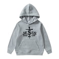 thumbnail image 1 of MEZZALL Sweat à Capuche Sport à Manches Longues Imprimé Mignon Décontracté pour Garçons et Filles, Gris, 11-12 Ans, 1 of 4