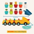 thumbnail image 6 of Battat Spinning Bus Toy with 9 Color-Coded Figurines, Toddler and Preschool Bus Play Vehicles Toys, 6 of 10
