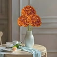 thumbnail image 6 of Eespoir Simulation Hydrangea Silk Flower Singles s, Fake Hydrangea Flower , Artificial Bloom For Arrangement, For Vase Filler, Wedding Bouquet, Table Centerpiece(Orange), 6 of 6