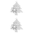 thumbnail image 4 of 1 Paire de Boucles d'Oreilles Flocon de Neige Femmes de Modèle Arbre de Noël, 4 of 9