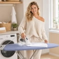 thumbnail image 5 of Classic Ironing Board Cover with 2 Pads, Standard Size, Scorch-Resistant, Thickened Cloth, Full-Surround Elastic, Fits Most Ironing Boards, Machine Washable, Durable for Home Laundry Blue, 5 of 7