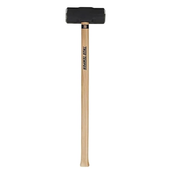 20 lb Sledge Hammer - 36 Inch Hickory Handle - Forged Steel Head - Heavy Duty Demolition Tool - Construction, Wrecking, Driving Stakes