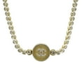 thumbnail image 1 of Pre-Owned CHANEL Coco Mark Choker Necklace Pendant with GP Rhinestones in Gold, A21 S, 1 of 9