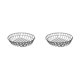thumbnail image 3 of sweethay Contenedor de cesta de almacenamiento, colador portátil de acero inoxidable, accesorios de cocina resistentes al calor para patatas fritas, Largo 2piezas sweethay CBP160145, 3 of 6