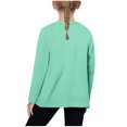 thumbnail image 5 of TFEOQRY Children Girls Solid Color Shirts Long Sleeved Round Neck Top Blouse, 5 of 6
