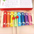 thumbnail image 3 of Hand Knock Piano Colorful Wooden Music Instrument Montessori Toy (Rainbow), 3 of 8