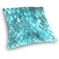 thumbnail image 3 of GZHJMY Blue Glass Mosaic Pillow Cover 16 x 16 Inch, Soft Decorative Cushion Case Square Throw Pillow Cover for Sofa Living Room Couch Home Decor, 3 of 7