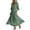 Mint Green, variant on Bosfbaoi Dresses for Women V Neck 3/4 Sleeve Self Tie Waist Pockets High Low Maxi Dress Casual Textured Linen Dress