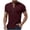 Wine, variant on WREESH Men's Casual Solid Henley Shirts Short Sleeve Turndown Collar Shirt a Versatile Solid Color Fashion Statement Gray