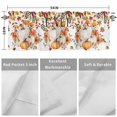 thumbnail image 6 of Kitchen Valances for Window, Thanksgiving Pumpkin Harvest Light Filtering Rod Pocket Valance Curtain, Fall Orange Maple Leaves Short Curtains Window Topper for Bedroom Bathroom Living Room 54x18in, 6 of 8