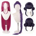 thumbnail image 3 of Demon Hunters Costume Rumi Wig Rumi Cosplay Wig Anime Zoey Mira Wigs Long Straight Hair Accessory for Women, 3 of 5