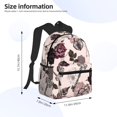 thumbnail image 2 of Balery Retro Red Black Roses Mochila para Mujeres y Hombres, Mochila Ligera Casual para Viajes, Mochila Clásica Básica para la Universidad, 2 of 6