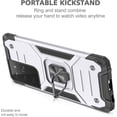 thumbnail image 3 of Case for Samsung Galaxy S21 Ultra 5G, Military Grade Armor Ring Holder Case Ultra Slim Shockproof TPU Bumper Hard PC Case Rotatable Ring Kickstand Cover for Galaxy S21 Ultra 5G - Silver, 3 of 14