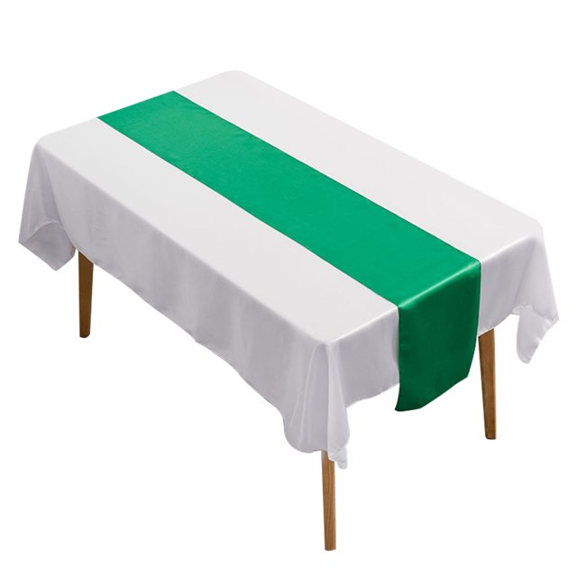 Paquete de 10 caminos de mesa de satén de 30cm x 275cm, caminos de mesa de cinta para bodas, fiestas, cumpleaños, banquetes, decoraciones para restaurantes y hoteles