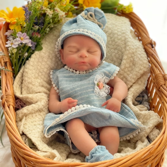 Muñeca Reborn Yokyyi Timothy de Silicona Completa de 33 cm para Niña