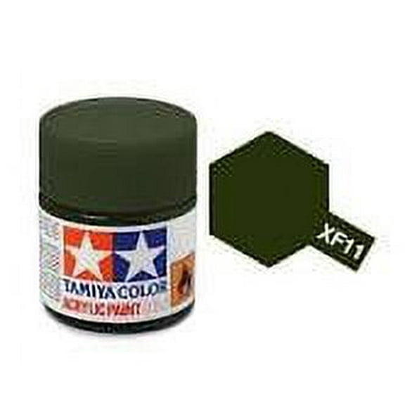 Mini XF-11 Flat Japanese Navy Green Acrylic 10ml (1/3oz) Bottle Hobby Paint Tamiya
