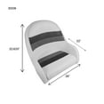 thumbnail image 2 of Premium Series Pontoon Bucket Style Captain Chair 3006-AADK White/Navy/Blue, 2 of 2