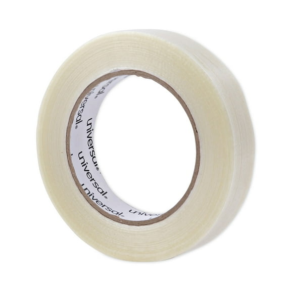 Universal 120# Utility Grade Filament Tape, 3" Core, 24 mm x 54.8 m, Clear