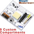 thumbnail image 3 of Simple Houseware Plateau Organisateur de Tiroir avec 9 Compartiments Ajustables Transparent, 3 of 5