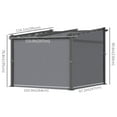 thumbnail image 3 of Outsunny Pergola en Métal 10 Pieds x 10 Pieds avec Toit à Auvent Rétractable, Gris Foncé, 3 of 10