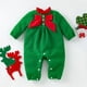 thumbnail image 2 of Mono navideño de manga larga con lazo de color liso para bebés y niñas, ropa de otoño para recién nacidos, 2 of 5