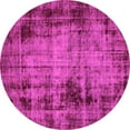 thumbnail image 1 of Ahgly Company Indoor Round Abstract Pink Modern Area Rugs, 7' Round, 1 of 4
