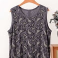 thumbnail image 4 of QSAWXQZ Women's Modal Printed Pajama Tank Crew Neck Sleeveless High Low Hem Layering Top Lounge for Summer 4XL, 4 of 5