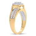thumbnail image 4 of 14kt Yellow Gold Womens Round Diamond Flower Cluster Ring 1/2 Cttw, 4 of 4