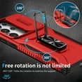 thumbnail image 4 of DeCase for Samsung Galaxy A54 5G, Slim Shockproof Anti-Scratch with Built-in Magnetic Rotation Ring Holder Stand Case,Rugged Non-Slip Slide Lens Protector Hard Case Cover, red, 4 of 8