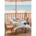 thumbnail image 2 of Outdoor Tablecloths with Umbrella Hole & Zipper, Country Flowers Tablecloth Rectangle 60x84 Inch, Blue Farmhouse Plants Wildflowers Retro Waterproof Table Cloth, Patio/Pool/Picnic Table Covers, 2 of 8